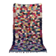 Colorful Boucherouite Moroccan rug - 141 x 254 cm