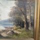 Landscape and boat painting Sign Henry XX 69 x 60