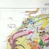Old geological Africa map 43x43cm from 1950