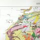 Old geological Africa map 43x43cm from 1950