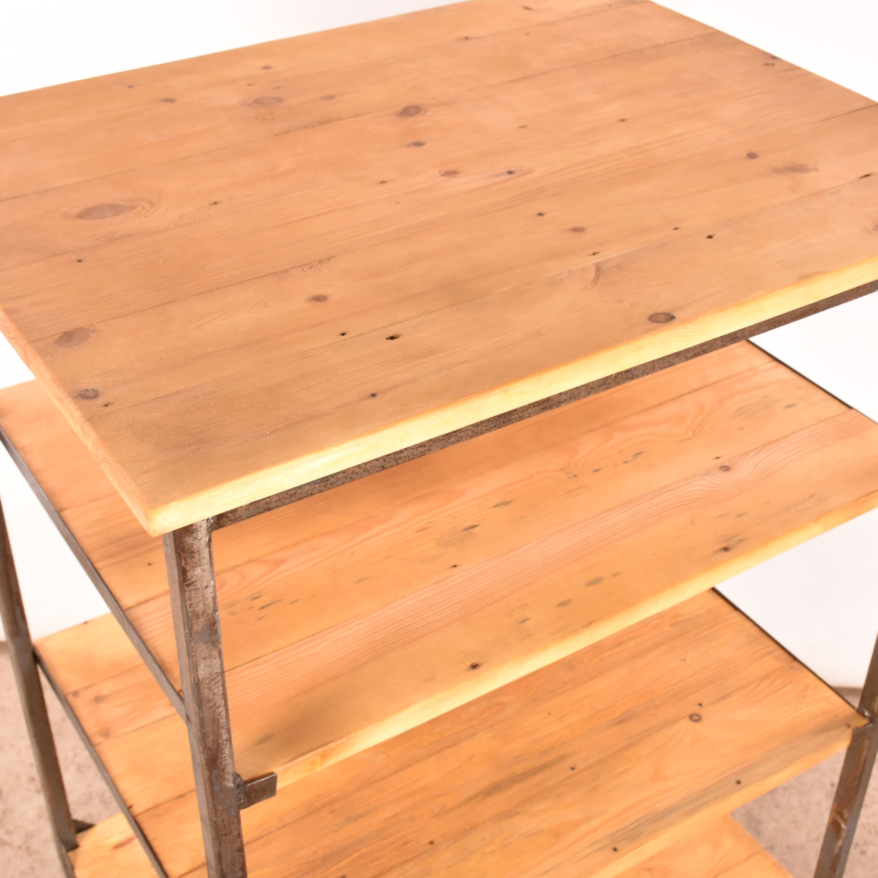 Industrial trolley cart shelving unit