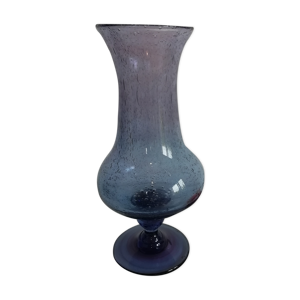 vase en verre bullé - violet