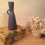 Vintage Scandinavian style blue ceramic vase