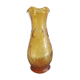 Amber glass vase / vintage 60s-70s