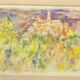 Pastel by Jean Cluseau Lanauve The vines in Beaujolais 1981