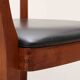 Stoelcker chair in black faux leather and oak