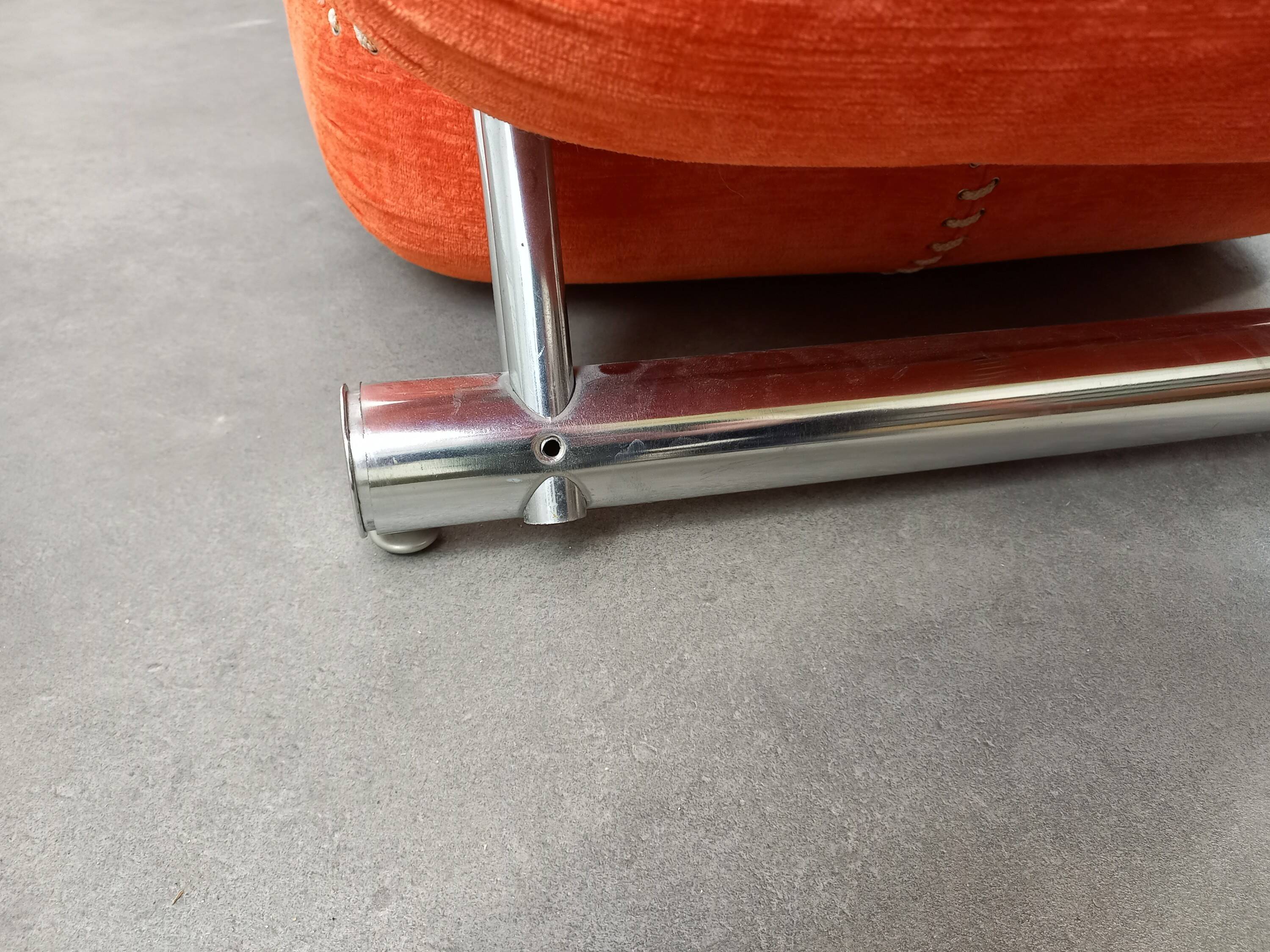 Vintage orange fireside chair