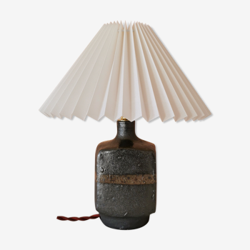 Upcycled lamp in pleated sandstone lampshade