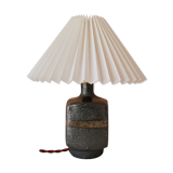 Upcycled lamp in pleated sandstone lampshade