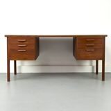 Danish teak desk with drawers, 1960s
