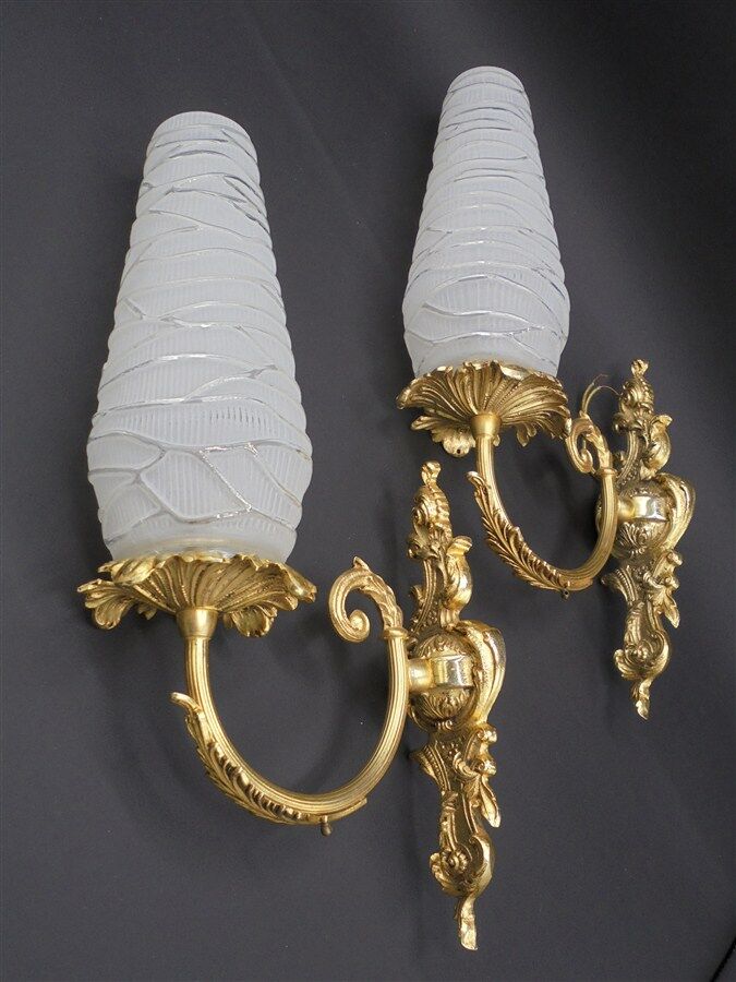 Pair of 2 wall lamp