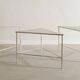 Set of Three French White Metal Side Tables by Mathieu Matégot, 1950s