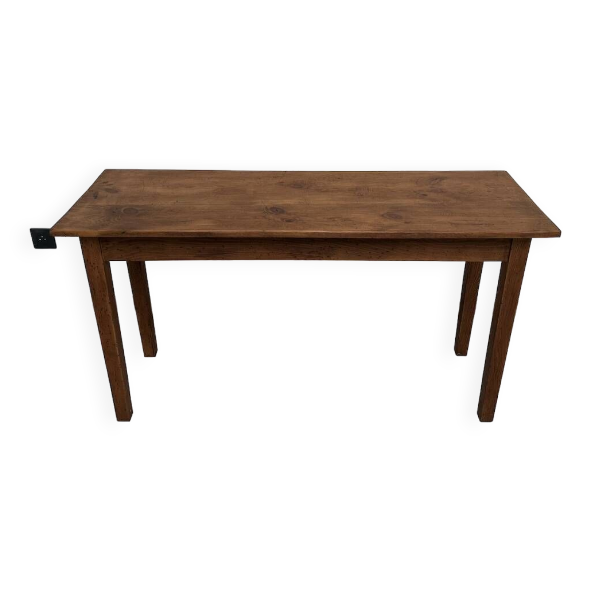 Small old console in solid oak, with spindle legs