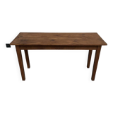 Small old console in solid oak, with spindle legs