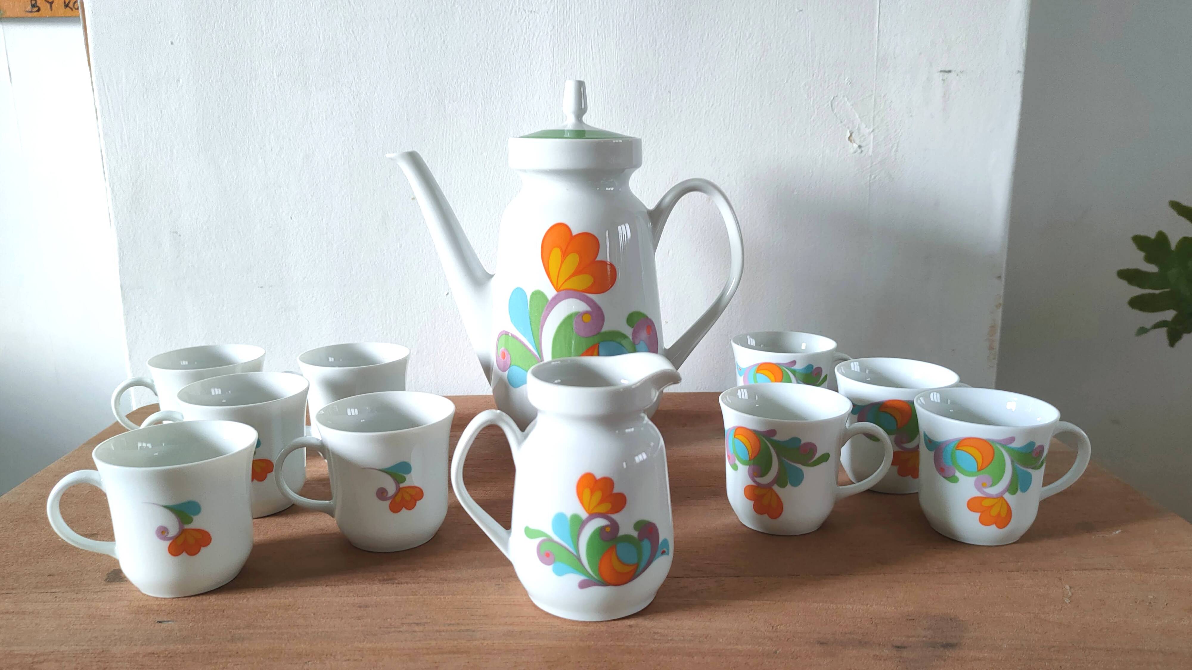Bavaria porcelain coffee service design 70s