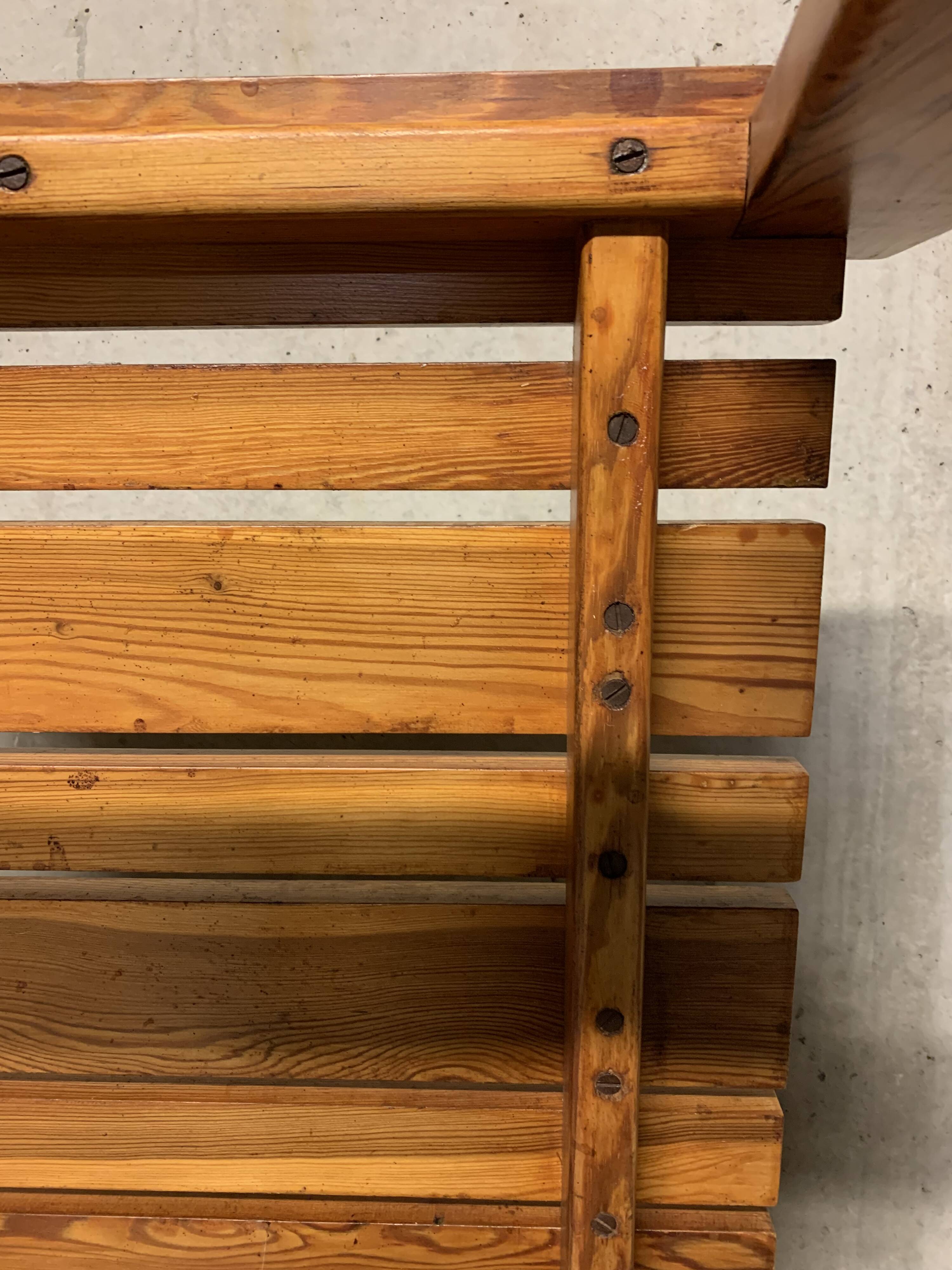 Vintage Pine Coffee Table, Reconstruction Period, Brutalist Design