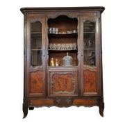 Buffet vitrine bibliothèque style Louis XV