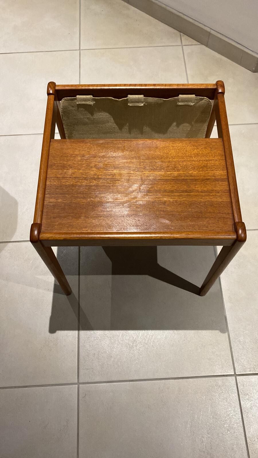 Vintage Danish Teak Magazine Holder by Furbo