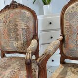 Pair of Louis XV rocaille armchairs