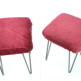 Paire de tabourets du milieu du siècle, Tchécoslovaquie, années 1970
