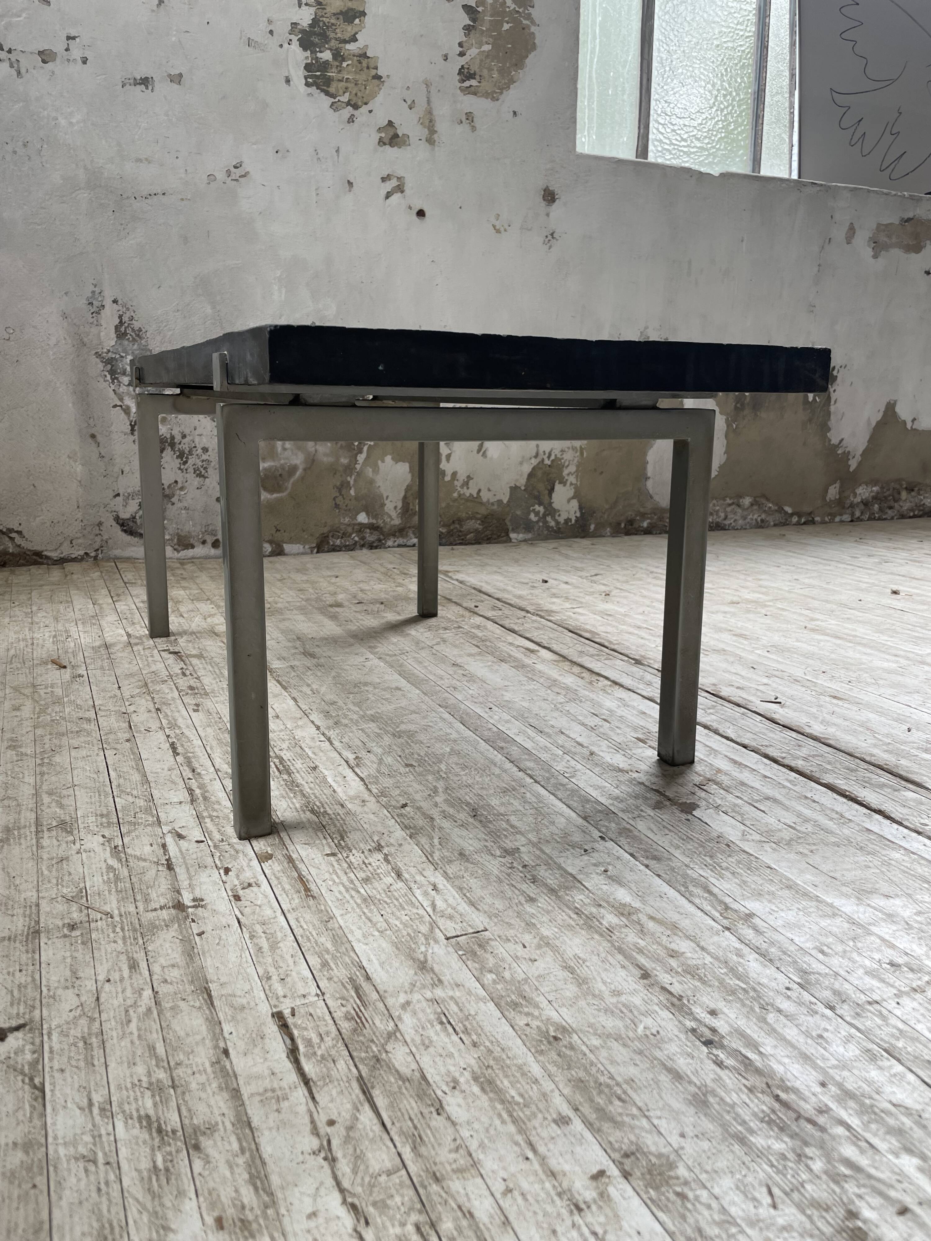 1950s slate coffee table