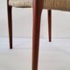 Danish dining chairs in wood and paper cord