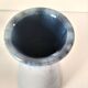 Glazed blue ceramic vase, Puisaye spirit, signed.