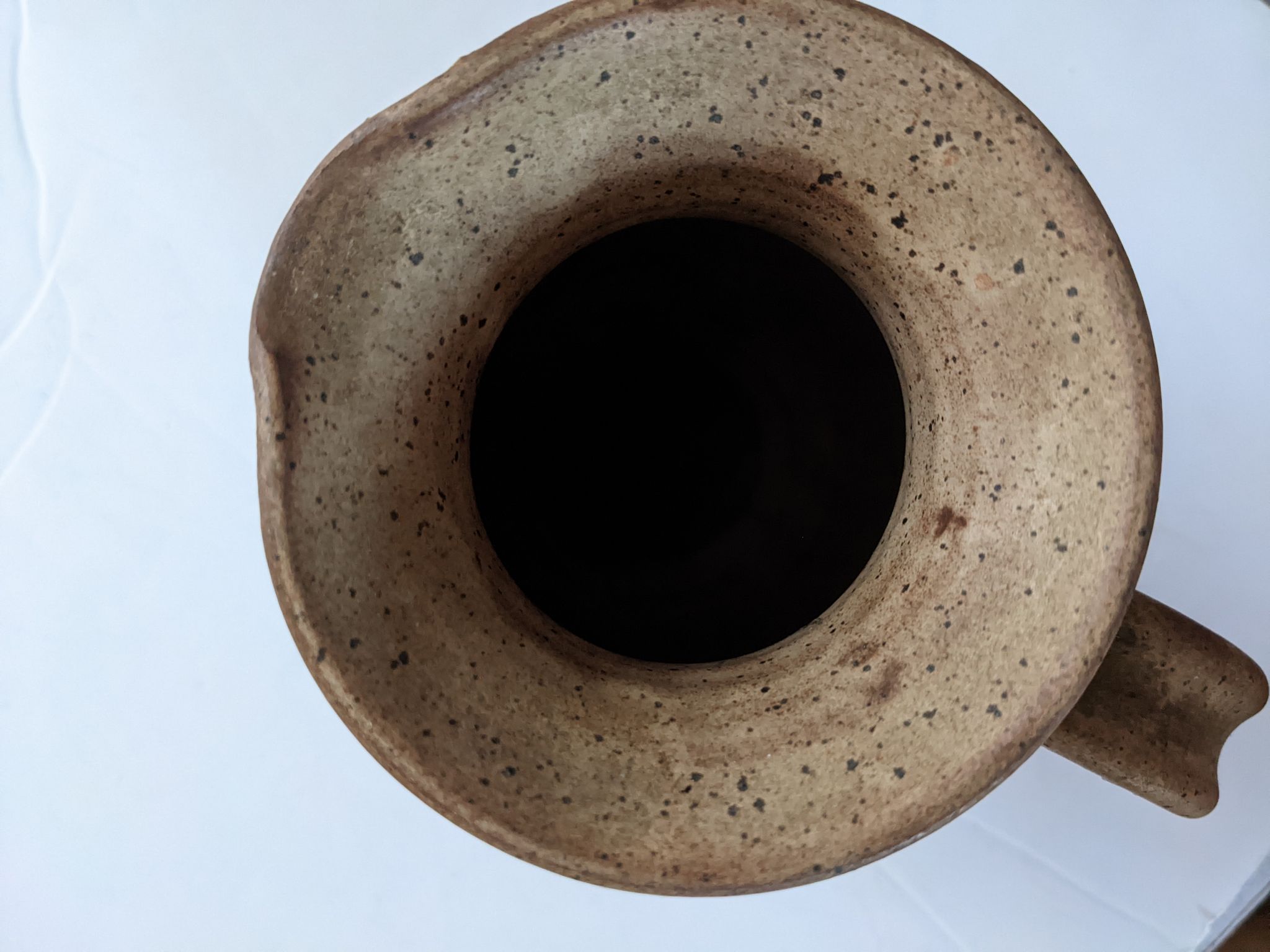 Jug vintage stoneware Vallauris pyrité