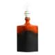Unique 1960s ceramic table lamp in red and black by Kaiser Leuchten