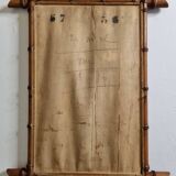 Large French mirror in turned bamboo-style wood, 54 x 76 cm