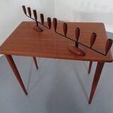 Danish Filigree Teak Candleholders, 1960s, Set of 2