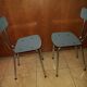 Paire de chaises en formica bleu pastel vintage