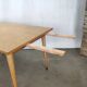 Dining table light oak foot vintage compass