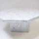 Octagonal vintage coffee table in Carrara marble 70s