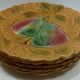 Lot of 5 plates in barbotine sarreguemines decor fruits