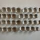 Set of 8 modernist crystal knife rests from the 1940s.