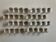 Set of 8 modernist crystal knife rests from the 1940s.