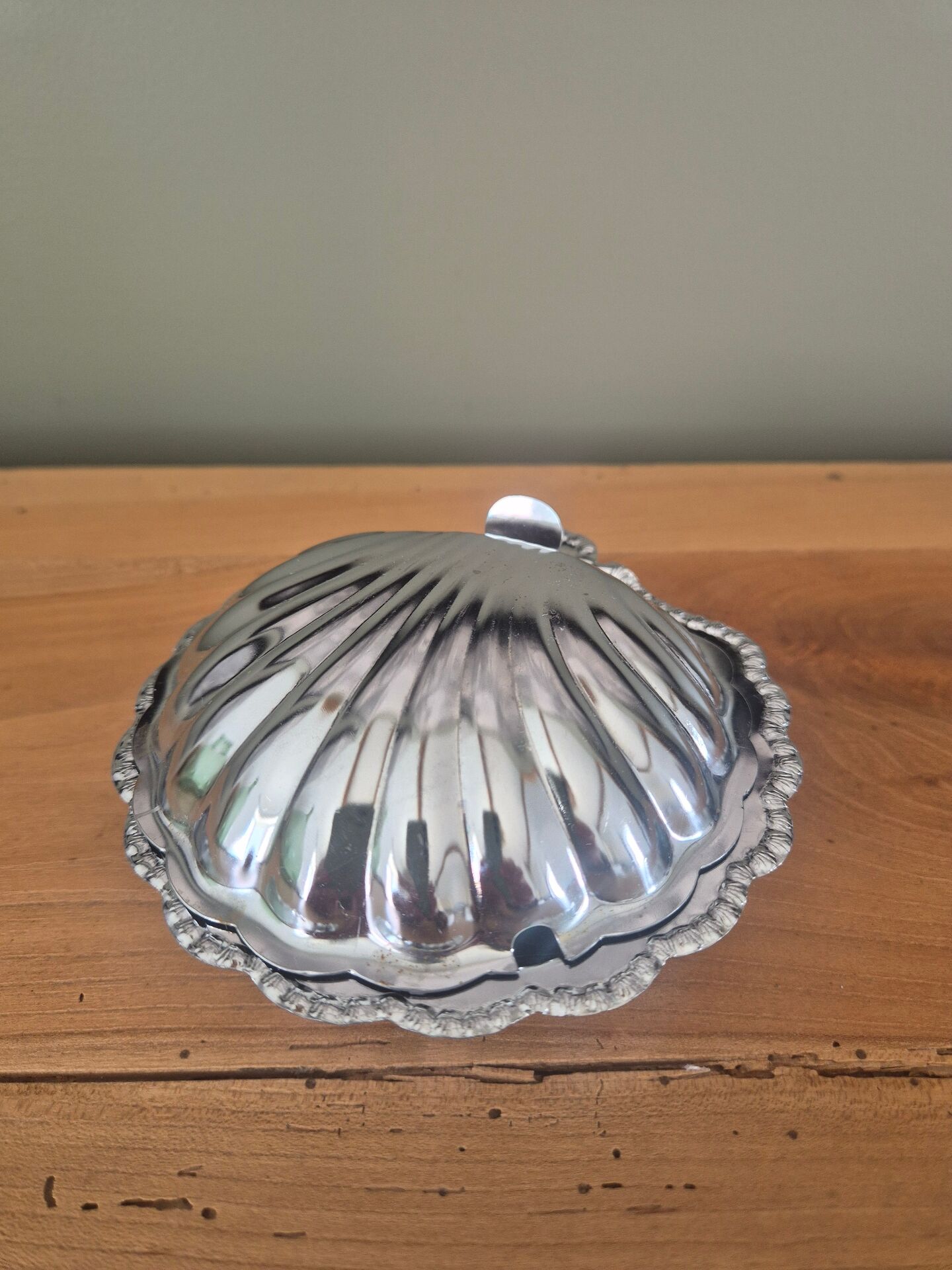 Beurrier coquillage inox vintage