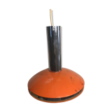 Old hanging UFO Saucer Metal Orange - Chrome Tube 70S Vintage