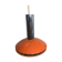 Old hanging UFO Saucer Metal Orange - Chrome Tube 70S Vintage