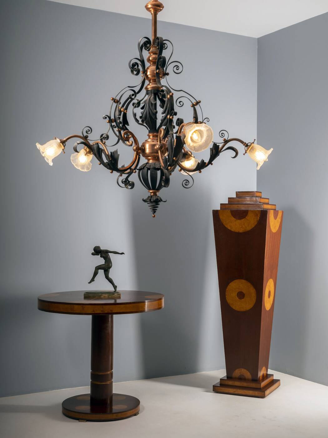 Vintage Iron Candlestick, 1910s