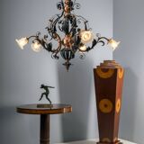 Vintage Iron Candlestick, 1910s