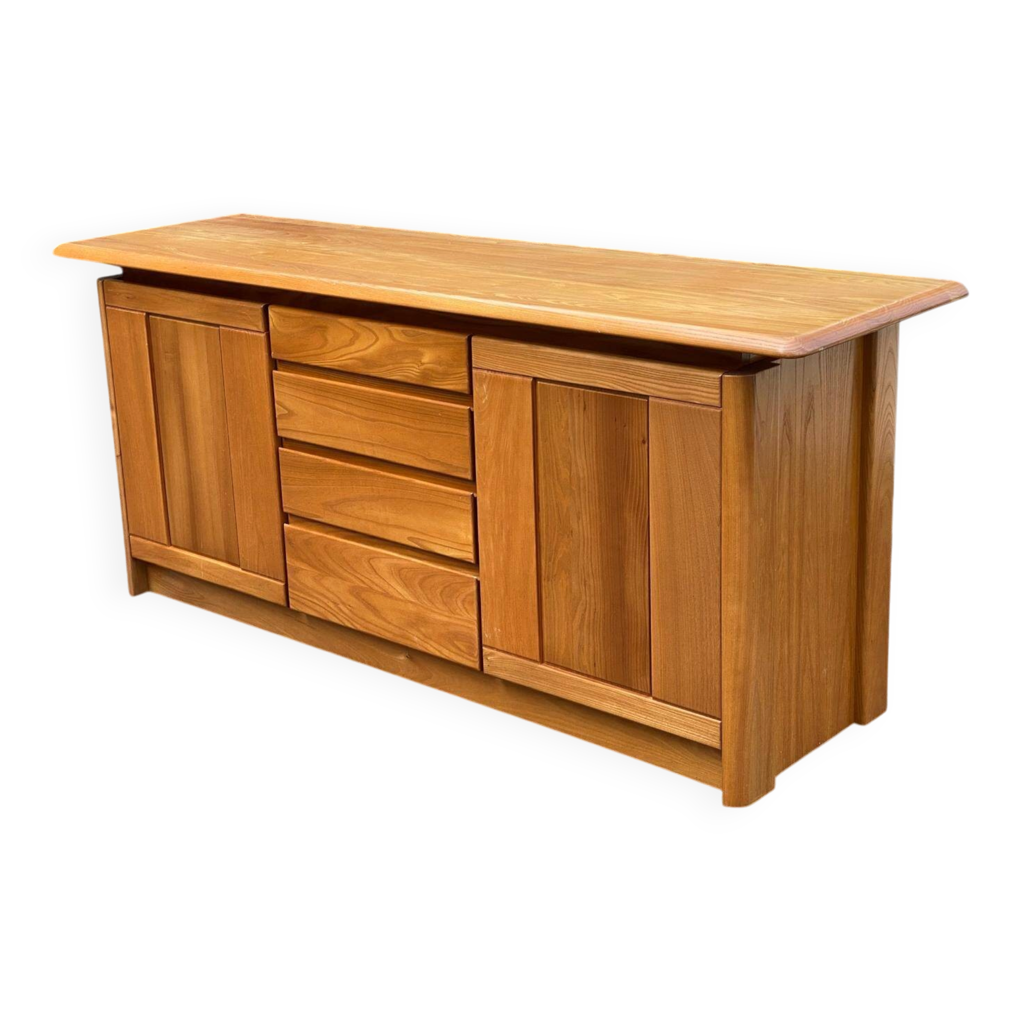 Vintage Scandinavian oak sideboard from the 1980s.