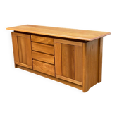 Vintage Scandinavian oak sideboard from the 1980s.