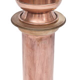 Copper planter and pedestal