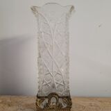 Crystal vase and bronze mount