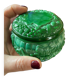 Art Deco box in malachite glass in the style of Schlevogt/collection Ingrid
