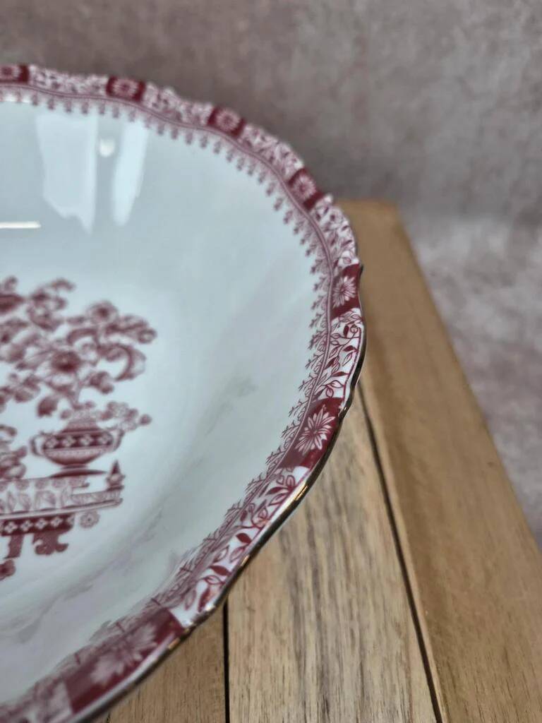 Seltmann Weiden Bavaria Theresia red salad bowl – vintage German porcelain