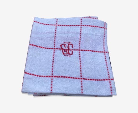 Lot de 12 serviettes monograme GC
