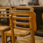 Set of 6 Pierre Cruège chairs from the 1950s.